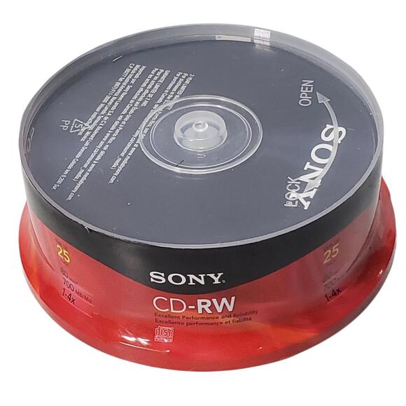 SONY CD-RW 80 MIN 700 MB 25 PACK - Picture 1 of 8
